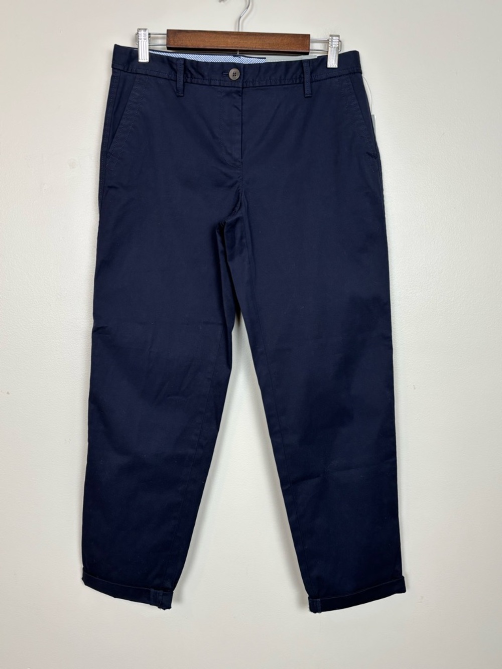 Talbots Relaxed Chino Pants Ankle Length Womens Size 4 in Blue Career Casual